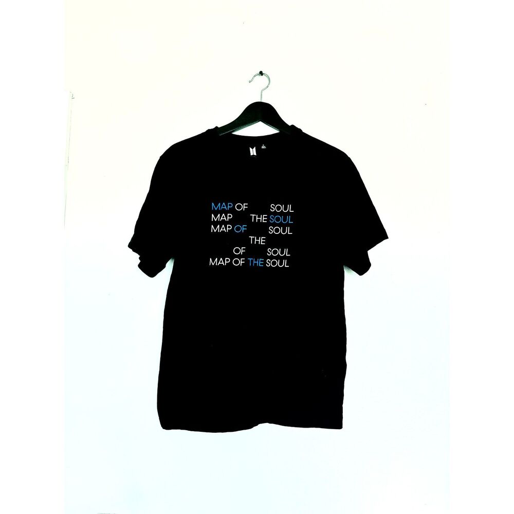 Official BTS Map Of The Soul Ver. 3 T-Shirt Tour Edition Black Adult Size Medium